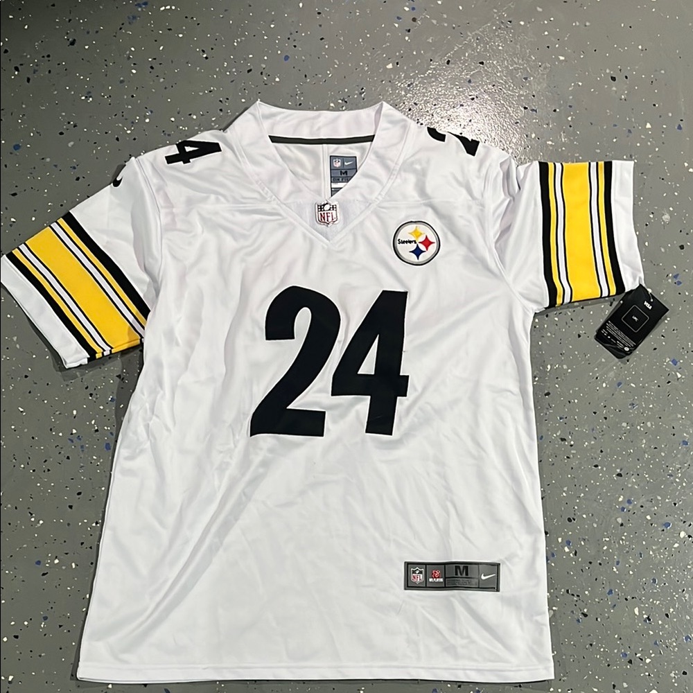 White and Yellow Steelers Joey Porter Jersey
